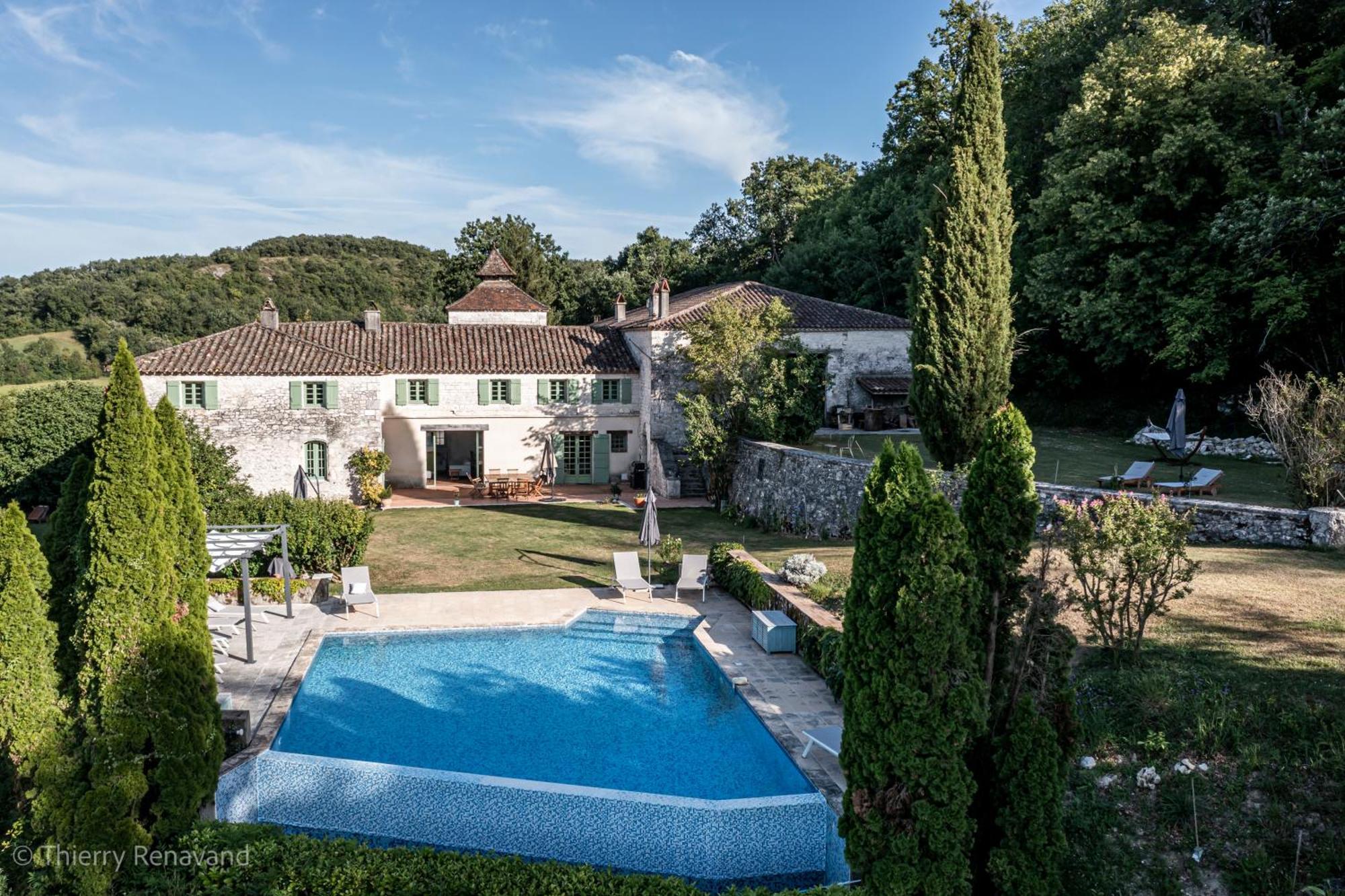Manoir Le Moulinal47 - Vue Panoramique Otel Courbiac Dış mekan fotoğraf